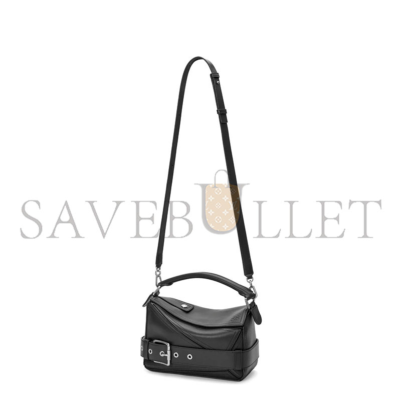 LOEWE SMALL PUZZLE BIKER BAG IN SHINY CALFSKIN A510S21XC7 (24*16.5*10.5cm)